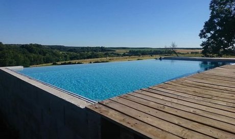 Pose de revêtement de piscine de forme angulaire - Chassieu ETS - DANEL Christian